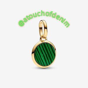 Pandora Green Engravable Mini Medallion Charm